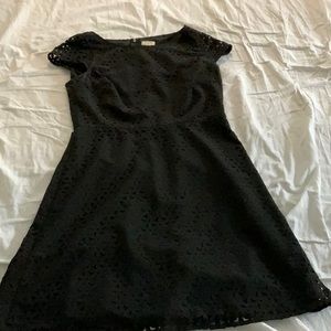 Black floral pattern dress